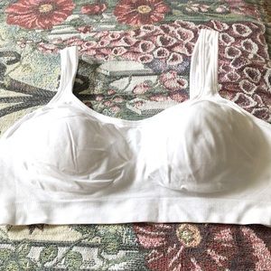 Womens Bra, white with extender on back (can be removed).  Truekind brand.